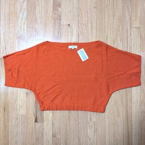 INTERMIX Lexie One-Shoulder Cashmere Top in Orange Size M (NEW WITH TAGS)